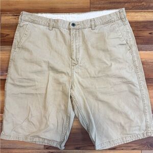 DC Tan Flat Front Shorts Lightweight Cotton